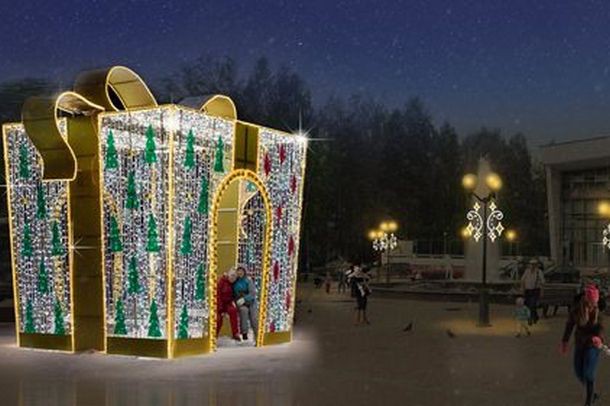 Новогоднее преображение Театральной площади в Сыктывкаре обойдется в 2 миллиона рублей