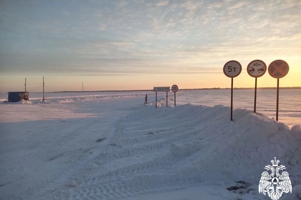 В Коми действуют 57 ледовых переправ