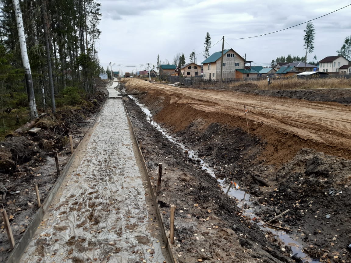 В сыктывкарском микрорайоне Сосновая поляна строят дорогу « БНК