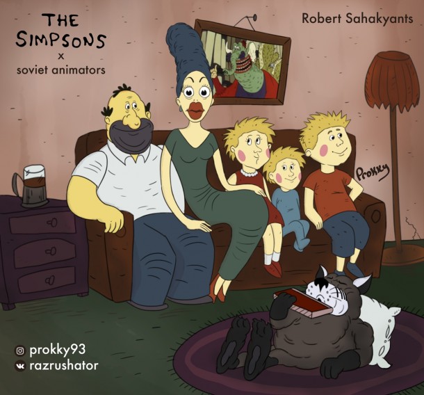 Сыктывкарский иллюстратор поместил «Симпсонов» в советские мультфильмы