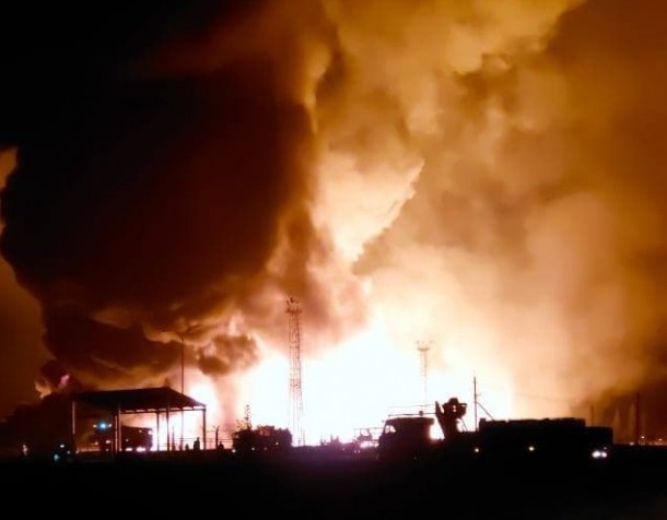 Под Усинском тушили пожар на объекте утилизации промышленных отходов