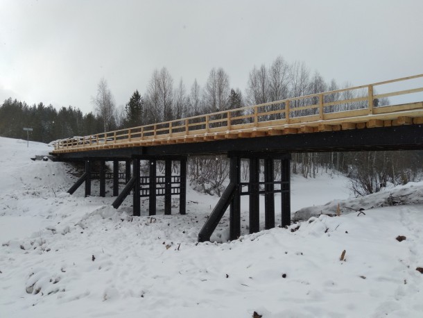 В Усть-Куломском районе восстановили движение по мосту через реку Лопъю