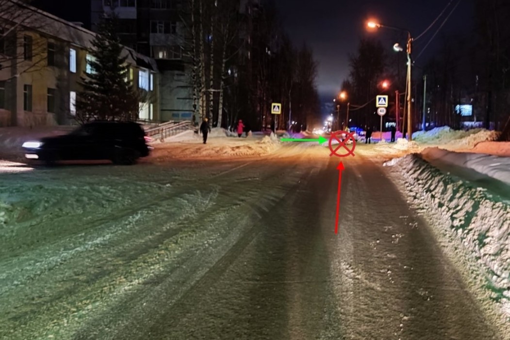 В Сыктывкаре начинающий водитель сбил женщину