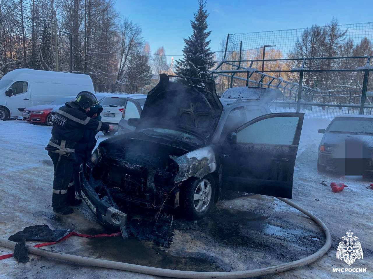 В МЧС назвали причину возгорания автомобиля в сыктывкарской Орбите « БНК