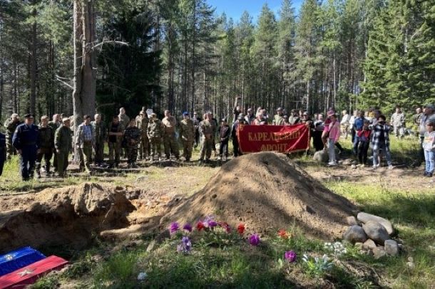 
Следователи из Коми подняли останки пяти советских солдат в местах боев в Карелии