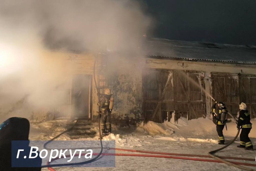 В Воркуте обгорел приют для собак