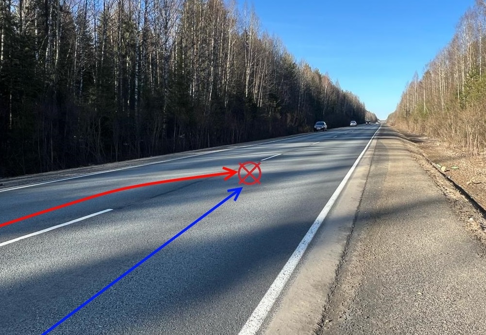 На «Вятке» Kia «вытолкнула» Chevrolet в кювет