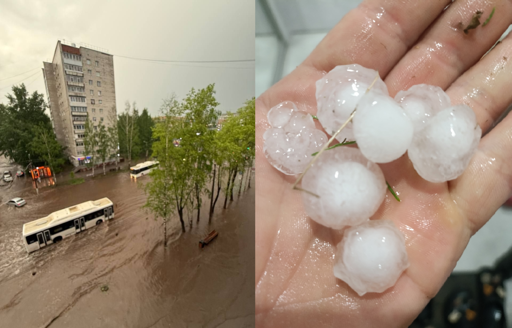 Суперград и потоп: Сыктывкар накрыла мощная гроза