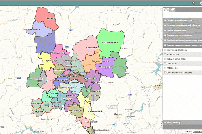 Карта охотугодий нижегородской области общего пользования